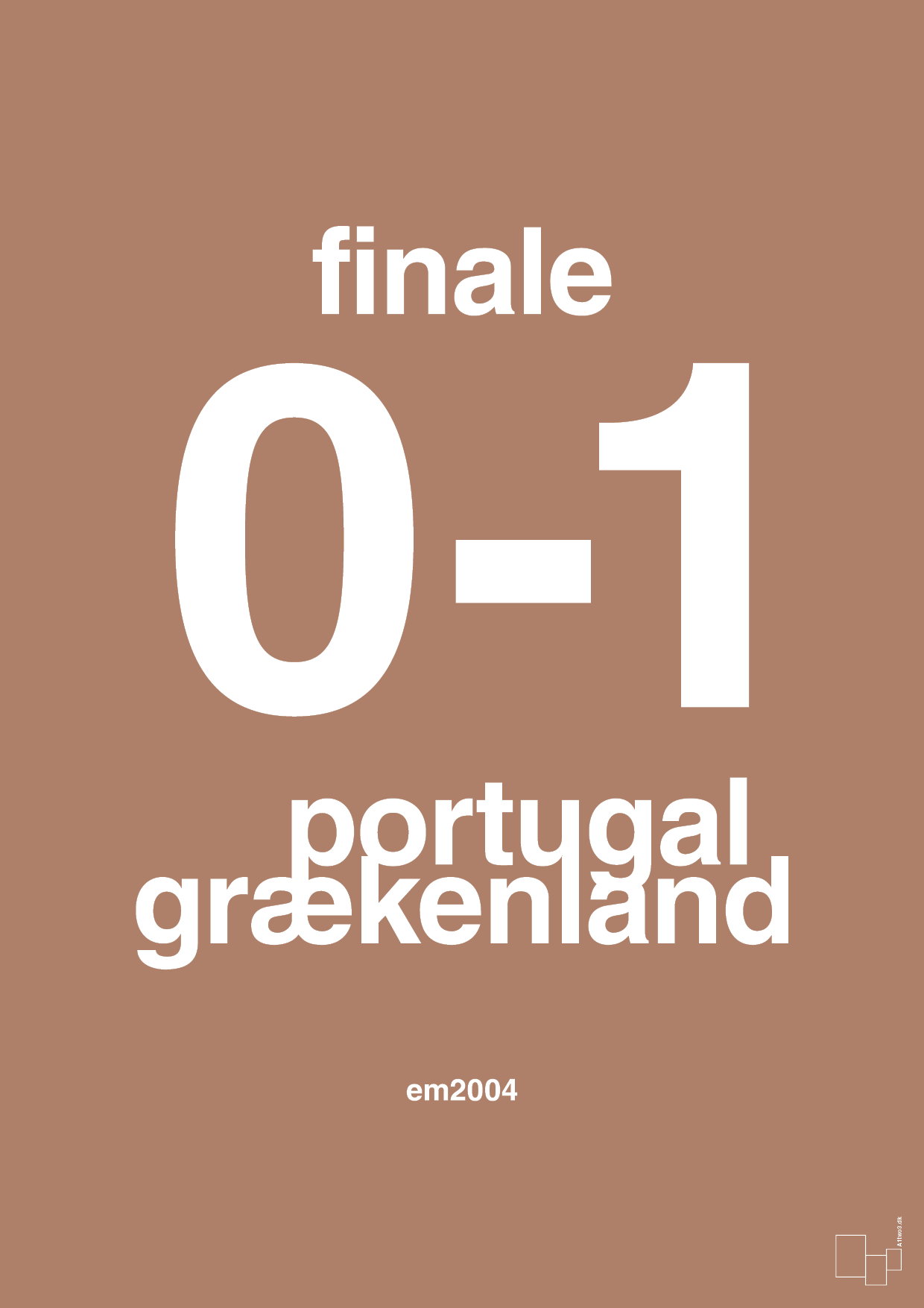 plakat: resultat for fodbold em finalen i 2004 - cider spice-Fodbold-A1two3