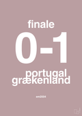 plakat: resultat for fodbold em finalen i 2004 - light rose-Fodbold-A1two3