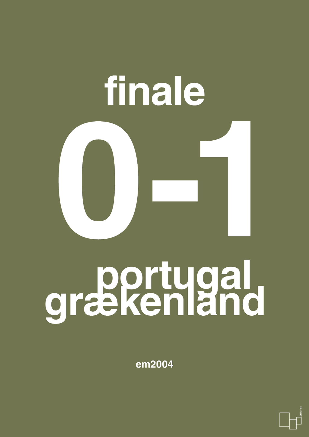 plakat: resultat for fodbold em finalen i 2004 - secret meadow-Fodbold-A1two3