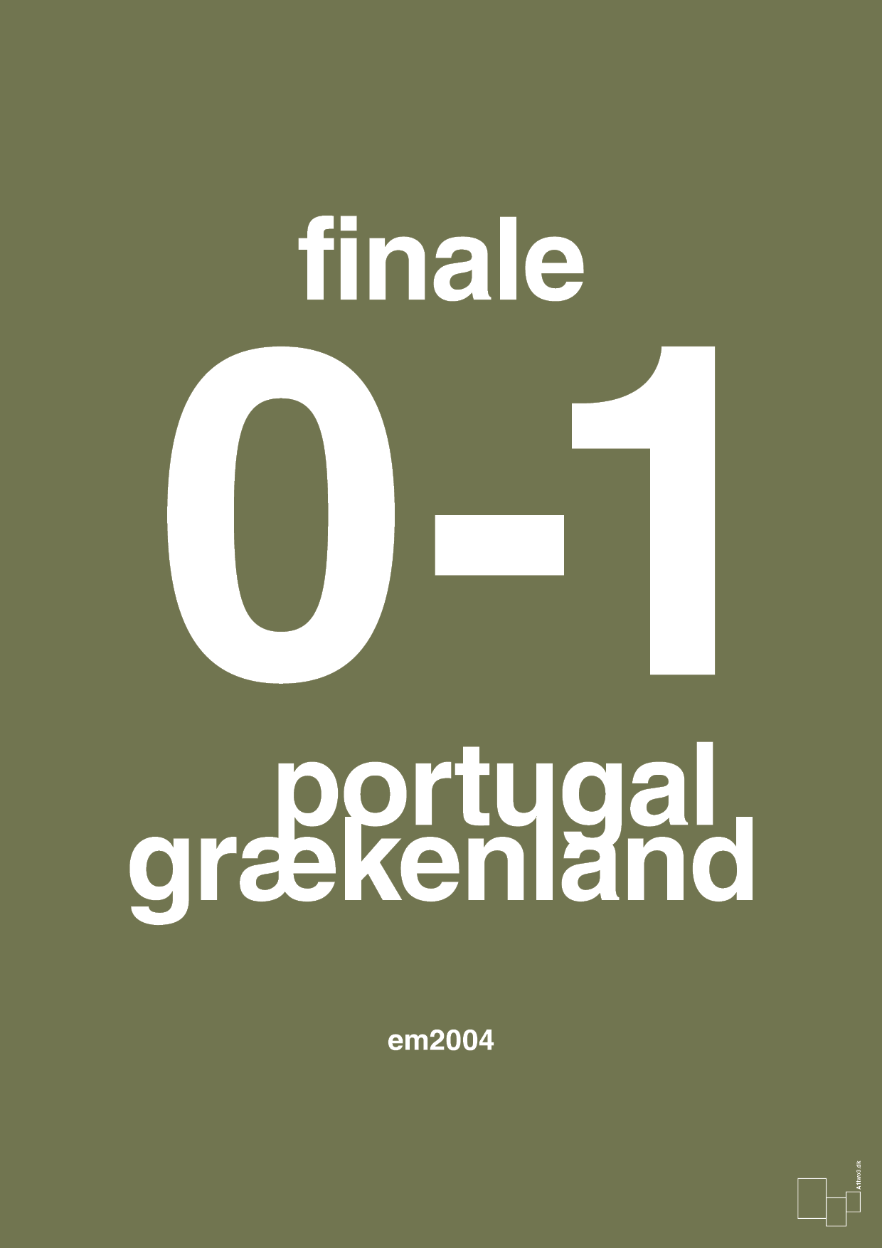plakat: resultat for fodbold em finalen i 2004 - secret meadow-Fodbold-A1two3