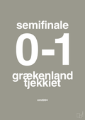 plakat: resultat for fodbold em semifinale A i 2004 - battleship gray-Fodbold-A1two3