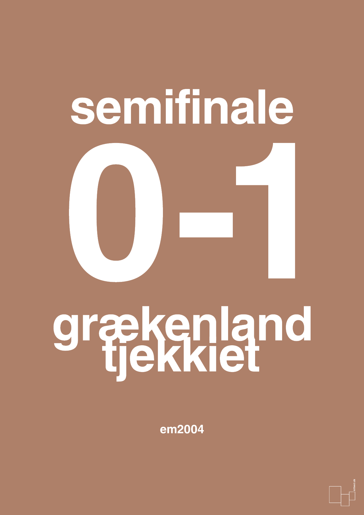 plakat: resultat for fodbold em semifinale A i 2004 - cider spice-Fodbold-A1two3