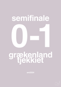 plakat: resultat for fodbold em semifinale A i 2004 - dusty lilac-Fodbold-A1two3