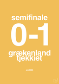 plakat: resultat for fodbold em semifinale A i 2004 - honeycomb-Fodbold-A1two3