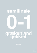 plakat: resultat for fodbold em semifinale A i 2004 - light drizzle-Fodbold-A1two3
