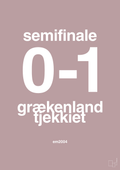plakat: resultat for fodbold em semifinale A i 2004 - light rose-Fodbold-A1two3