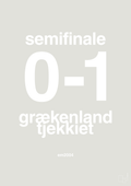 plakat: resultat for fodbold em semifinale A i 2004 - painters white-Fodbold-A1two3