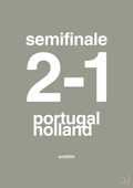 plakat: resultat for fodbold em semifinale B i 2004 - battleship gray-Fodbold-A1two3