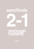 plakat: resultat for fodbold em semifinale B i 2004 - broken beige-Fodbold-A1two3