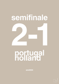 plakat: resultat for fodbold em semifinale B i 2004 - creamy mushroom-Fodbold-A1two3