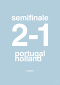 plakat: resultat for fodbold em semifinale B i 2004 - heavenly blue-Fodbold-A1two3
