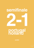plakat: resultat for fodbold em semifinale B i 2004 - honeycomb-Fodbold-A1two3