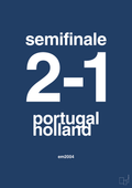 plakat: resultat for fodbold em semifinale B i 2004 - lapis blue-Fodbold-A1two3