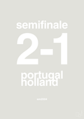 plakat: resultat for fodbold em semifinale B i 2004 - painters white-Fodbold-A1two3