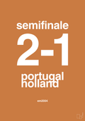 plakat: resultat for fodbold em semifinale B i 2004 - rumba orange-Fodbold-A1two3