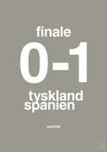 plakat: resultat for fodbold em finalen i 2008 - battleship gray-Fodbold-A1two3