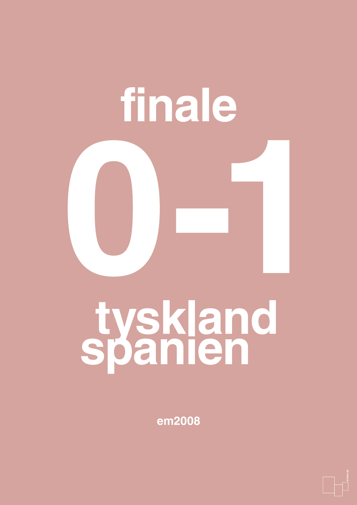 plakat: resultat for fodbold em finalen i 2008 - bubble shell-Fodbold-A1two3