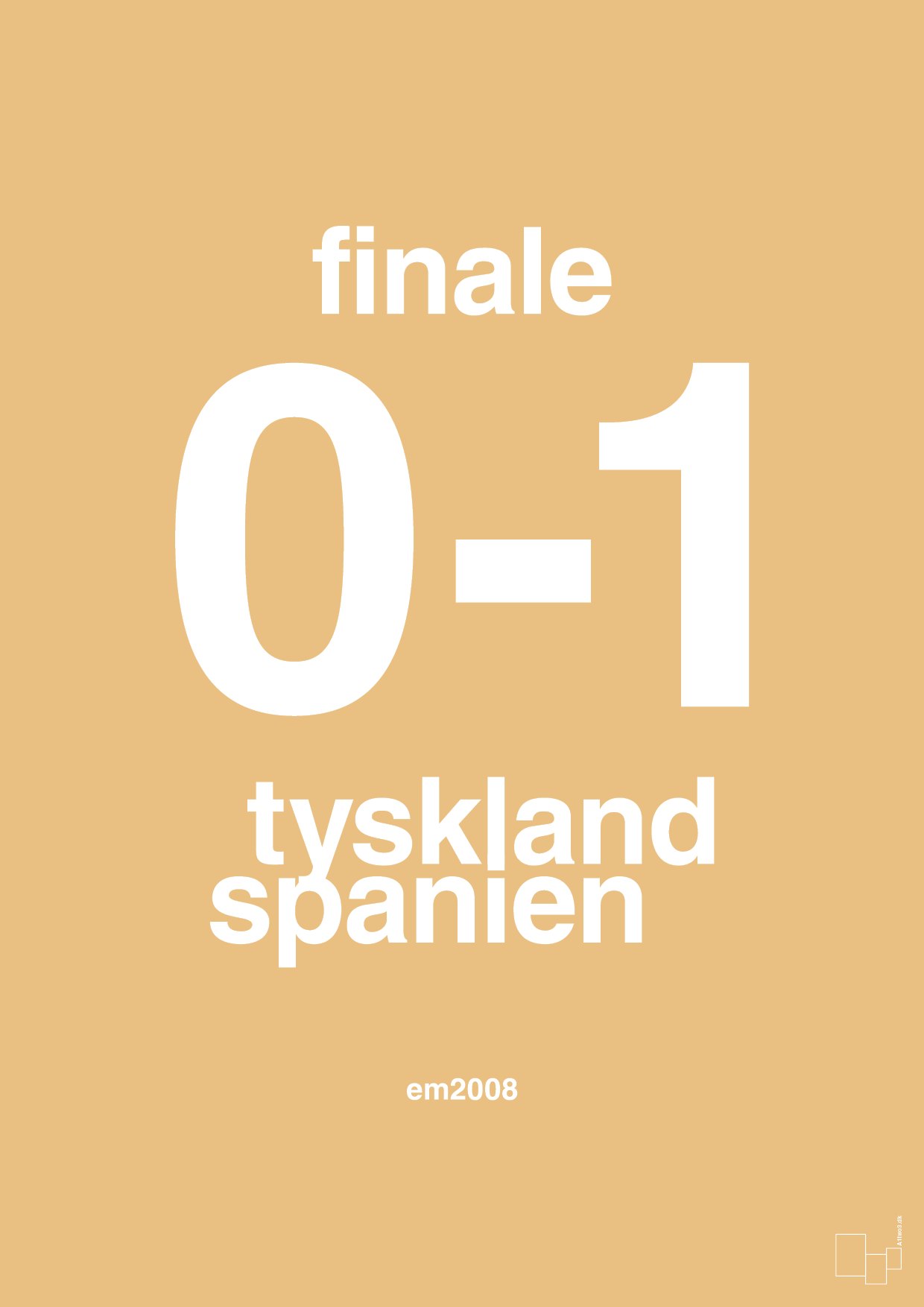 plakat: resultat for fodbold em finalen i 2008 - charismatic-Fodbold-A1two3