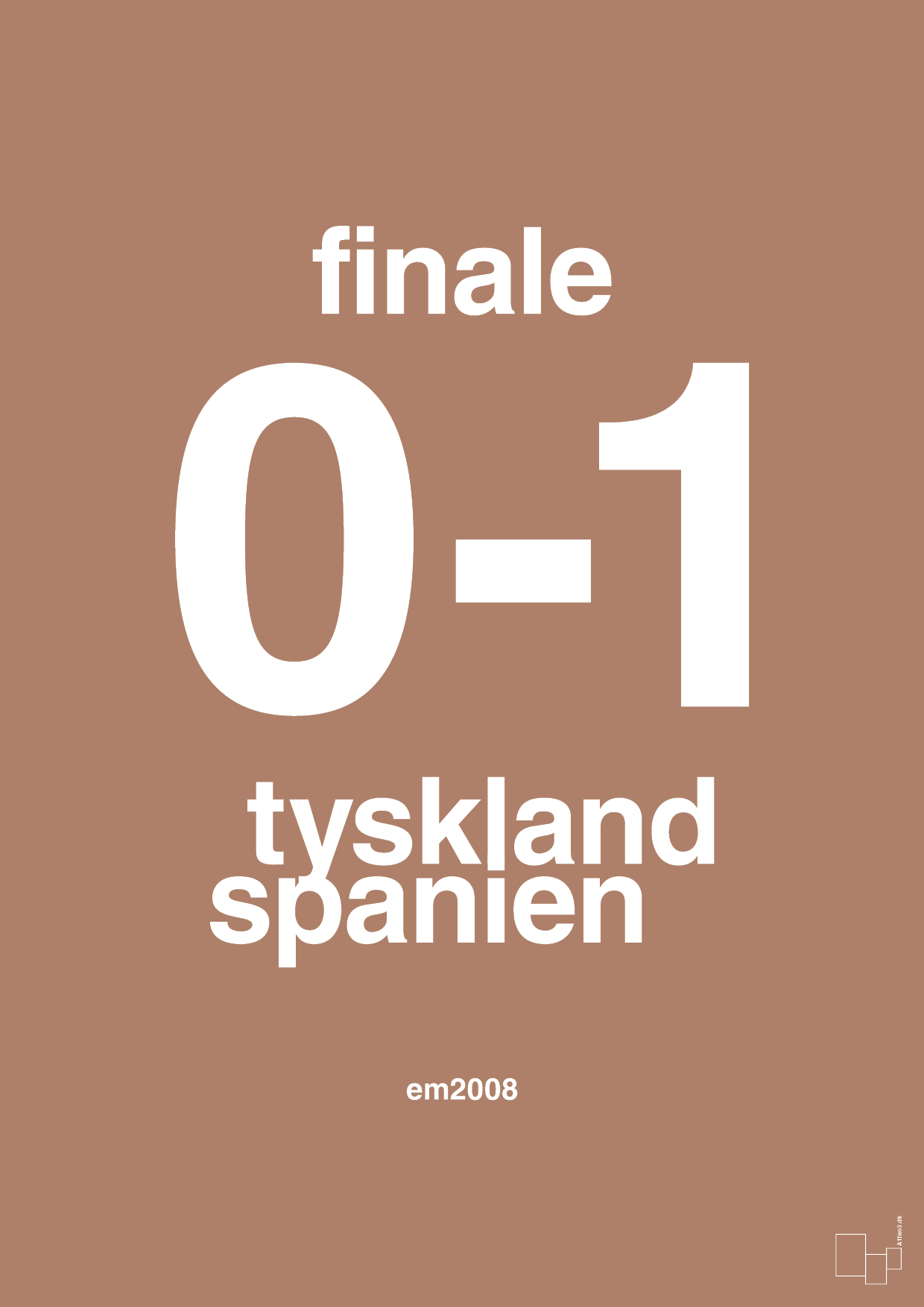 plakat: resultat for fodbold em finalen i 2008 - cider spice-Fodbold-A1two3