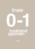 plakat: resultat for fodbold em finalen i 2008 - creamy mushroom-Fodbold-A1two3