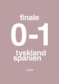 plakat: resultat for fodbold em finalen i 2008 - light rose-Fodbold-A1two3