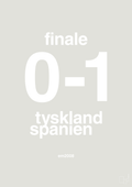 plakat: resultat for fodbold em finalen i 2008 - painters white-Fodbold-A1two3