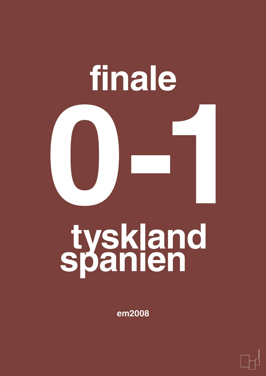 plakat: resultat for fodbold em finalen i 2008 - red pepper-Fodbold-A1two3