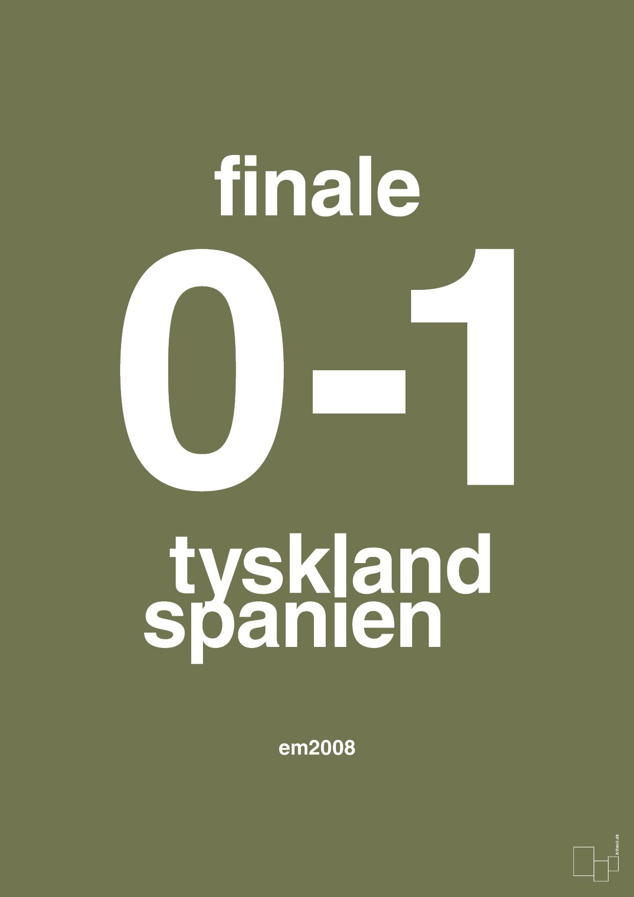 plakat: resultat for fodbold em finalen i 2008 - secret meadow-Fodbold-A1two3