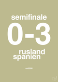 plakat: resultat for fodbold em semifinale A i 2008 - back to nature-Fodbold-A1two3