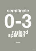 plakat: resultat for fodbold em semifinale A i 2008 - battleship gray-Fodbold-A1two3