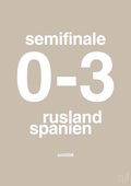 plakat: resultat for fodbold em semifinale A i 2008 - creamy mushroom-Fodbold-A1two3