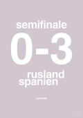 plakat: resultat for fodbold em semifinale A i 2008 - dusty lilac-Fodbold-A1two3