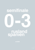 plakat: resultat for fodbold em semifinale A i 2008 - light drizzle-Fodbold-A1two3