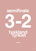 plakat: resultat for fodbold em semifinale B i 2008 - bubble shell-Fodbold-A1two3