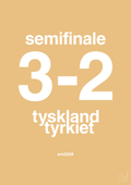 plakat: resultat for fodbold em semifinale B i 2008 - charismatic-Fodbold-A1two3