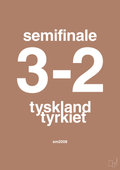 plakat: resultat for fodbold em semifinale B i 2008 - cider spice-Fodbold-A1two3