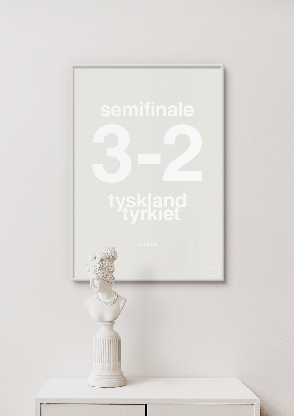plakat: resultat for fodbold em semifinale B i 2008 - creamy mushroom-Fodbold-A1two3