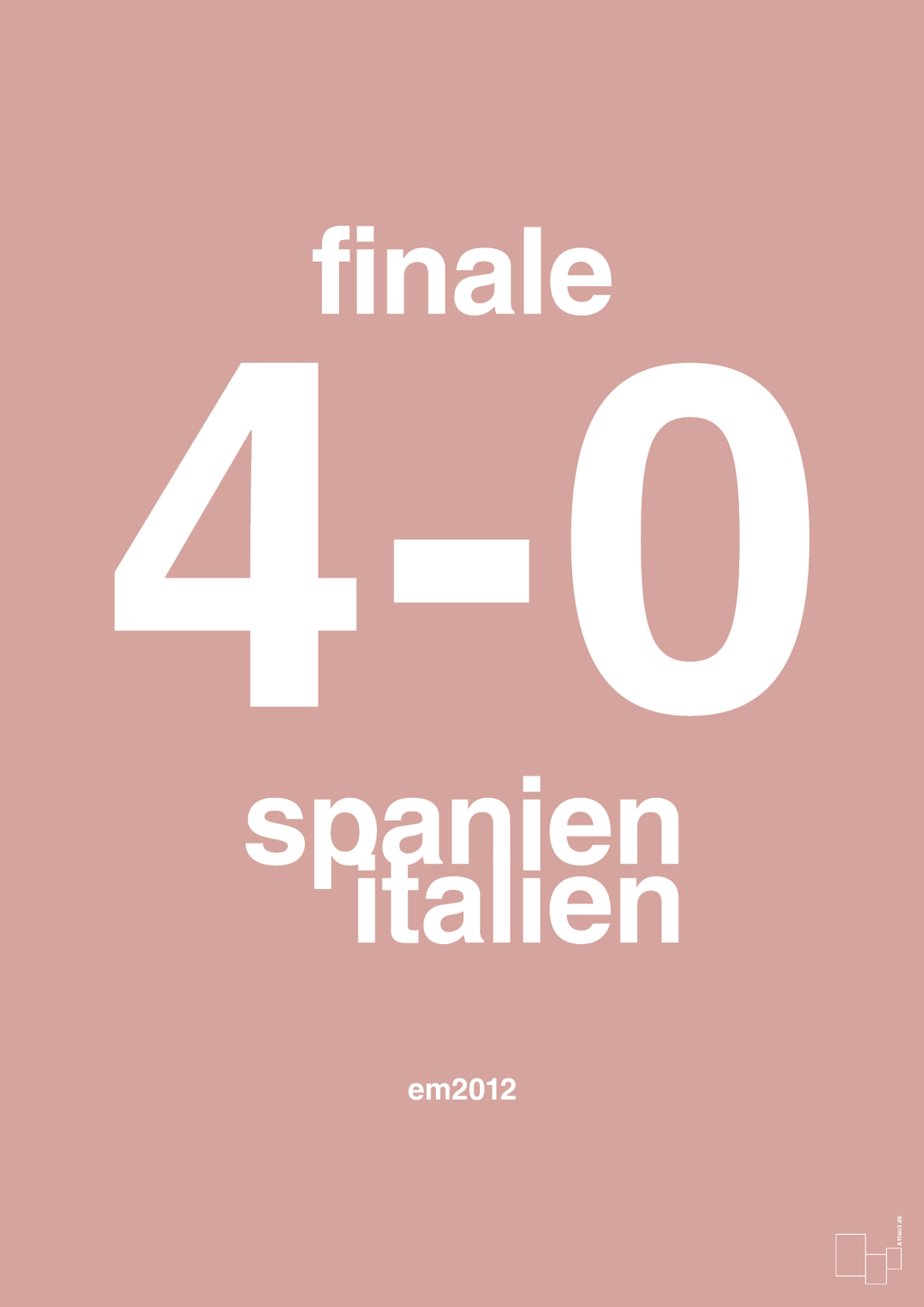plakat: resultat for fodbold em finalen i 2012 - bubble shell-Fodbold-A1two3