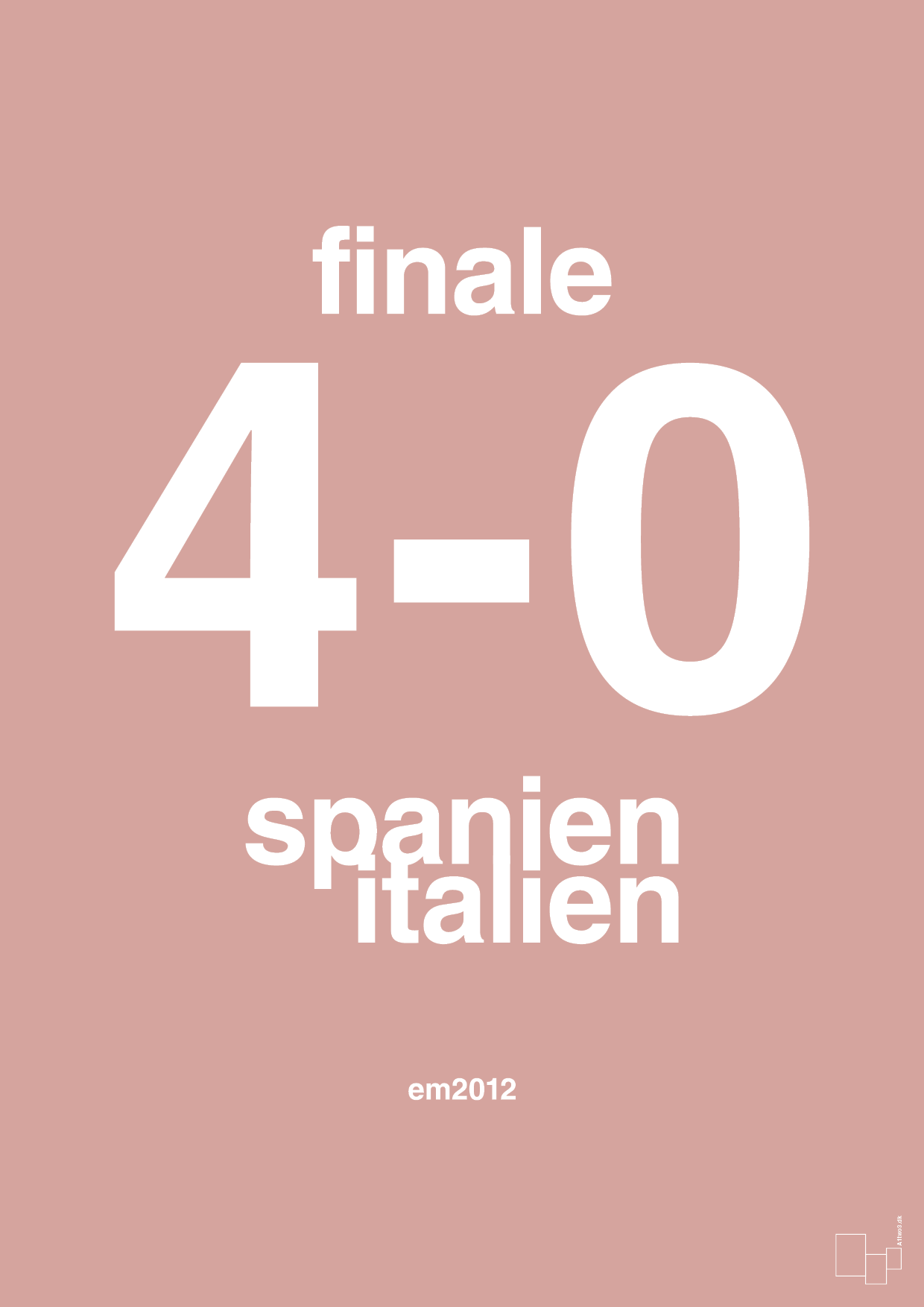 plakat: resultat for fodbold em finalen i 2012 - bubble shell-Fodbold-A1two3