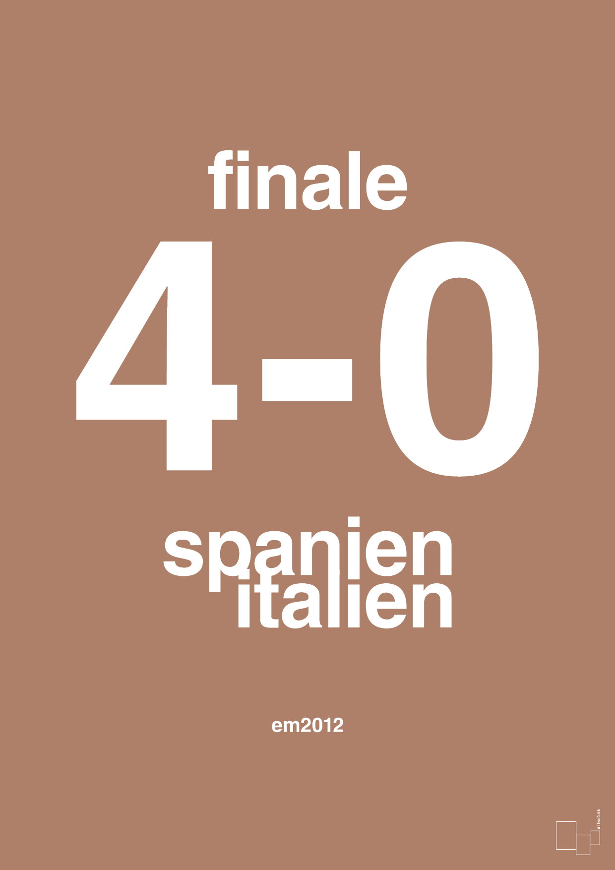 plakat: resultat for fodbold em finalen i 2012 - cider spice-Fodbold-A1two3