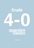 plakat: resultat for fodbold em finalen i 2012 - heavenly blue-Fodbold-A1two3