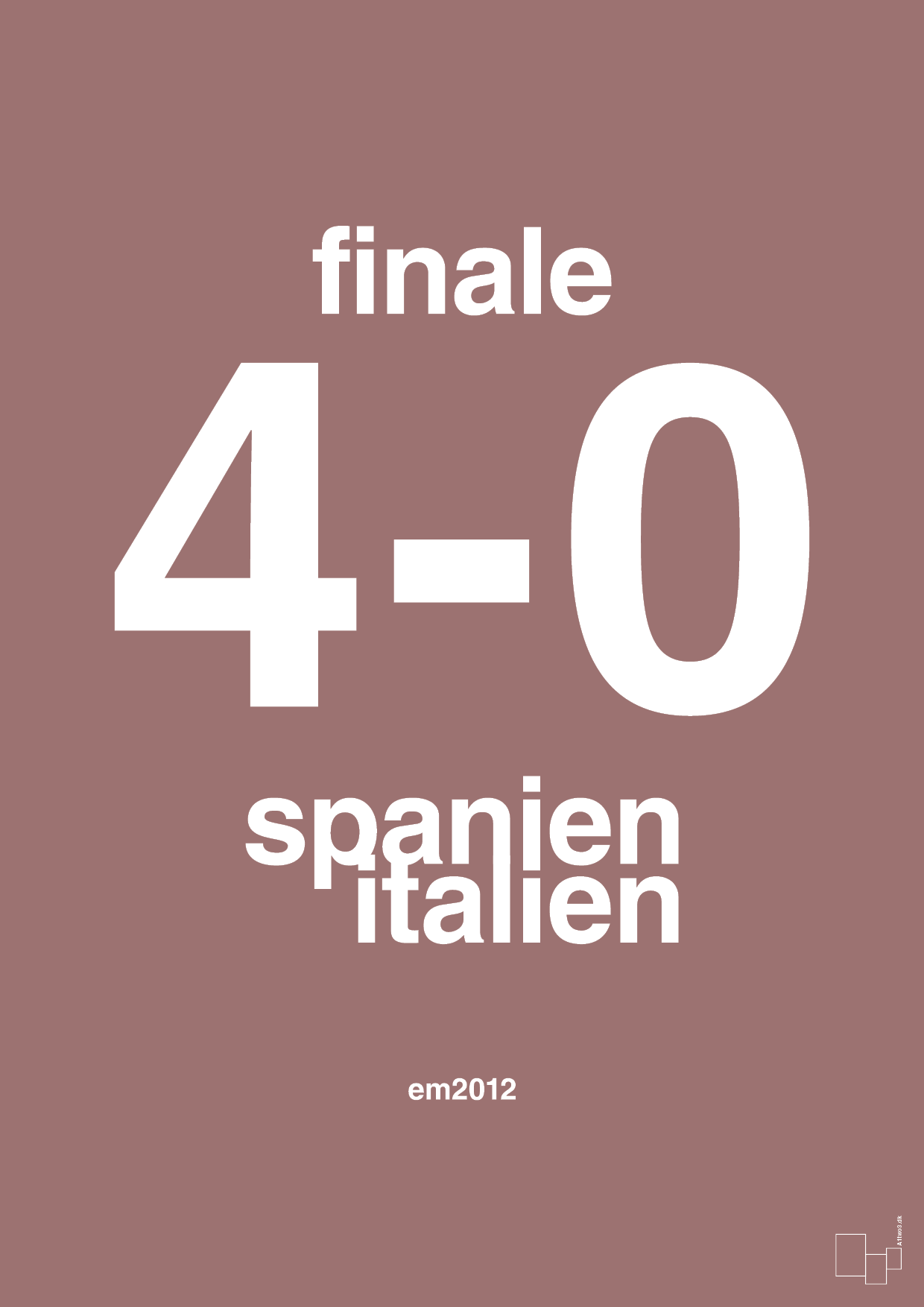 plakat: resultat for fodbold em finalen i 2012 - plum-Fodbold-A1two3