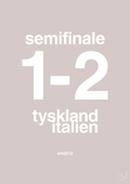 plakat: resultat for fodbold em semifinale A i 2012 - broken beige-Fodbold-A1two3