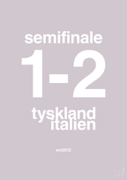 plakat: resultat for fodbold em semifinale A i 2012 - dusty lilac-Fodbold-A1two3