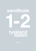 plakat: resultat for fodbold em semifinale A i 2012 - light drizzle-Fodbold-A1two3