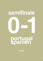 plakat: resultat for fodbold em semifinale B i 2012 - back to nature-Fodbold-A1two3