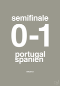 plakat: resultat for fodbold em semifinale B i 2012 - battleship gray-Fodbold-A1two3