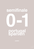 plakat: resultat for fodbold em semifinale B i 2012 - broken beige-Fodbold-A1two3
