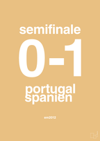 plakat: resultat for fodbold em semifinale B i 2012 - charismatic-Fodbold-A1two3