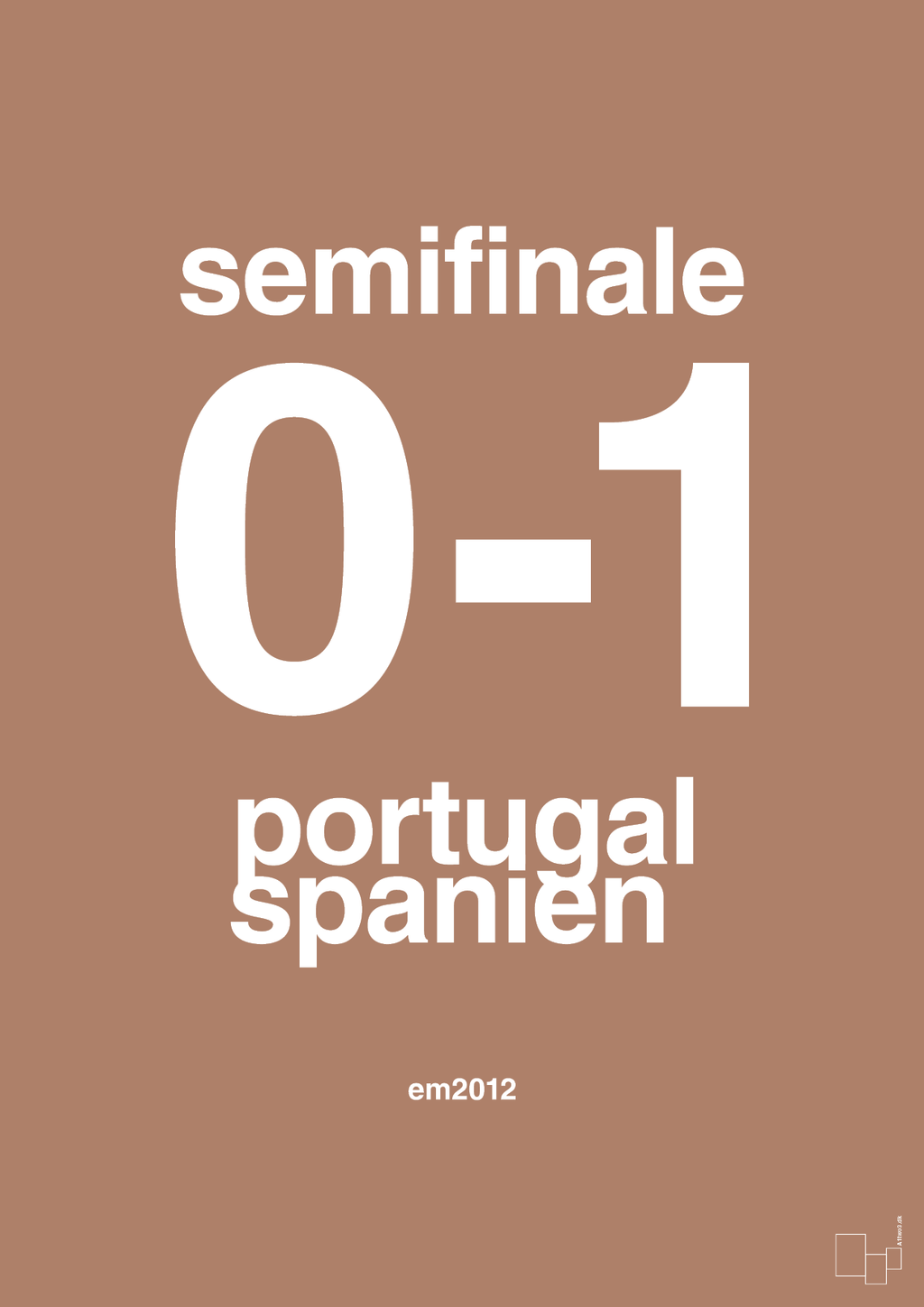plakat: resultat for fodbold em semifinale B i 2012 - cider spice-Fodbold-A1two3